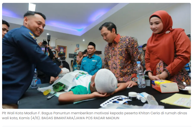 Peringati Hari Jadi ke-108, Pemkot Madiun Gelar Khitan Ceria Gratis untuk 120 Anak