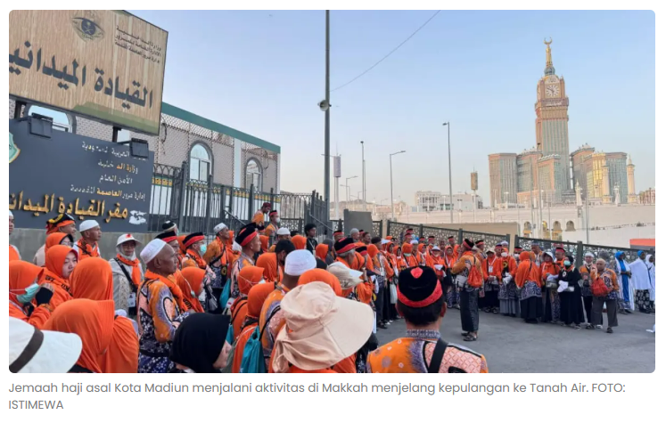Jelang Pulang ke Kota Madiun, Mayoritas Jemaah Haji Alami Batuk dan Pilek