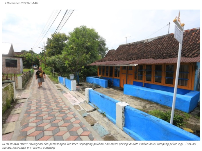 Program Pavingisasi Kota Madiun Bakal Masuk Rekor Muri