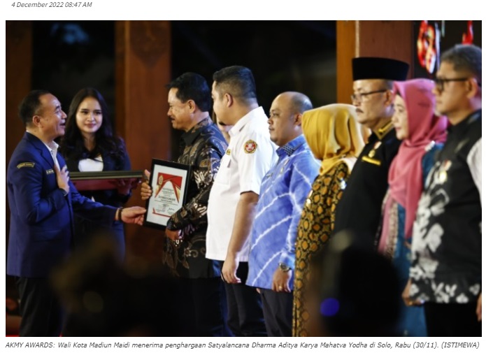 Pemkot Madiun Raih AKMY Awards, Ranking Pertama Badan Publik Informatif
