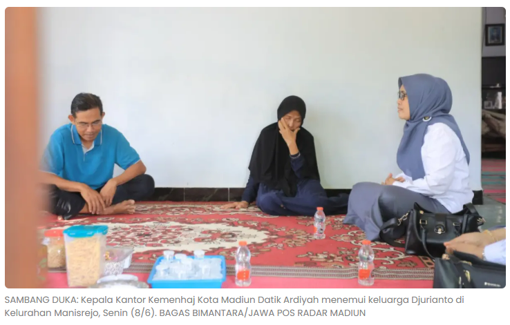 Kemenhaj Kota Madiun Temui Keluarga Jemaah Haji yang Wafat di Tanah Suci