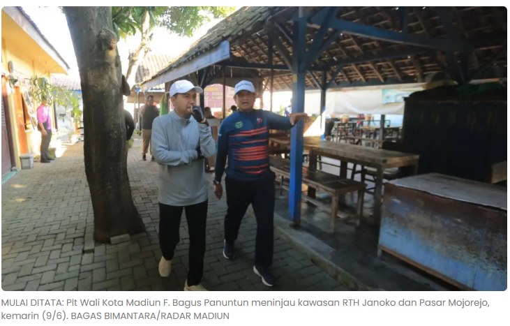 RTH Janoko dan Pasar Templek Ditata, Pemkot Madiun Pastikan Pedagang Tak Direlokasi