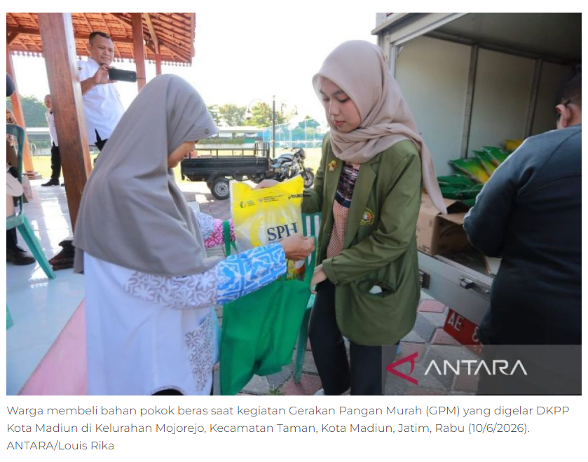 Pemkot Madiun selenggarakan gerakan pangan murah jaga stabilitas harga