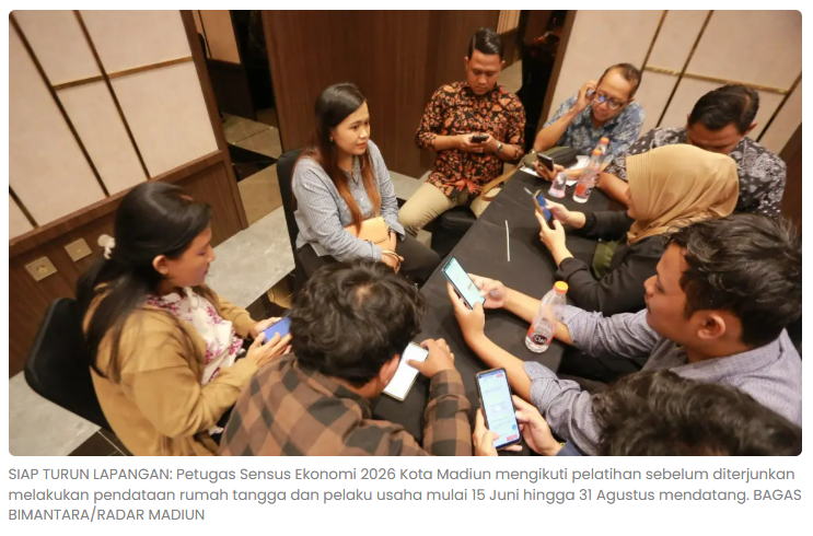 Sensus Ekonomi 2026 Dimulai, BPS Kota Madiun Terjunkan 151 Petugas Lapangan