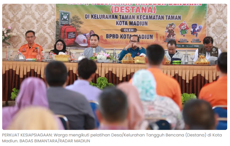Baru 12 Kelurahan Berstatus Destana, Pemkot Madiun Kejar Kesiapsiagaan Bencana