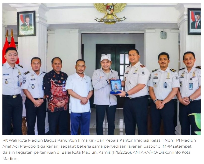 Pemkot dan Imigrasi Madiun kerja sama penyediaan layanan paspor di MPP