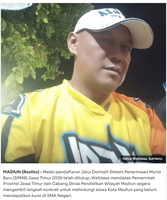 Desak Pemprov Jatim, Walidasa: Jangan Sampai Anak Kota Madiun Kehilangan Hak Bersekolah di Kota Sendiri