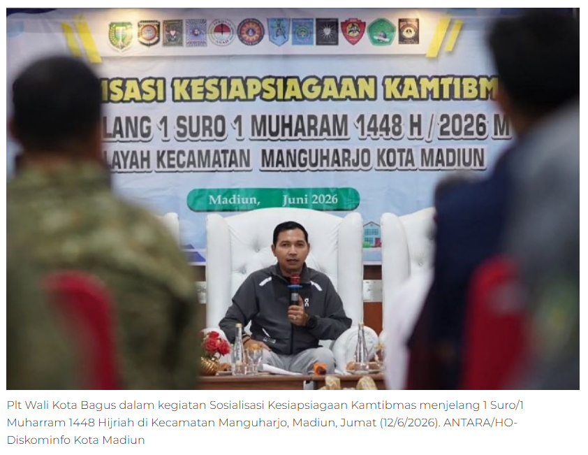 Plt Wali Kota Madiun ajak warga jaga kamtibmas saat Suroan