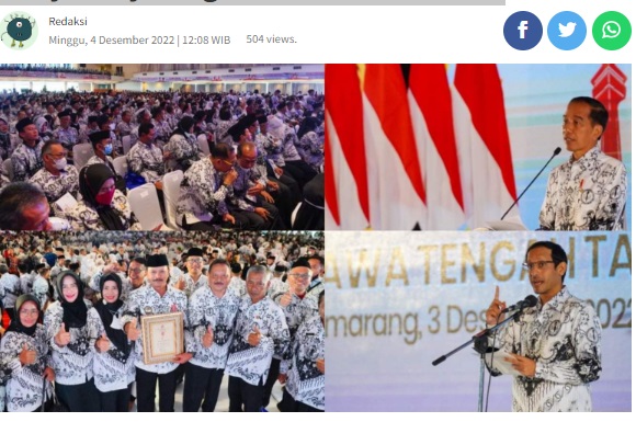 Walikota Madiun Mendapat Penghargaan Dwija Praja Nugraha Dari PGRI Pusat