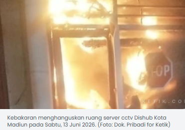 Ruang Server CCTV Dishub Kota Madiun Terbakar, Pemantauan Lalu Lintas Mati Jelang Bulan Suro