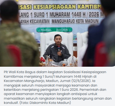 Ajak Warga Jaga Kamtibmas, Plt Wali Kota Madiun Ingin Perayaan 1 Suro Berdampak Positif bagi Pelaku UMKM