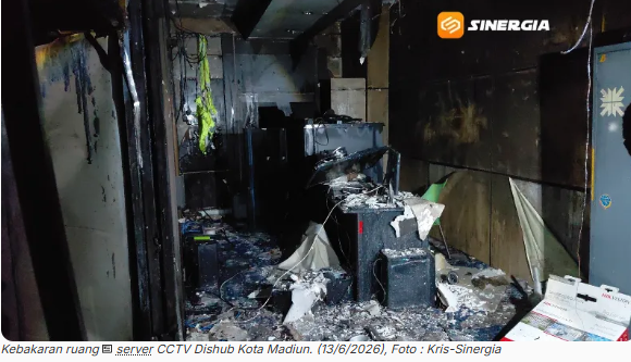 Kebakaran Hanguskan Ruang Server CCTV Dishub Kota Madiun, Pemantauan Lalu Lintas Lumpuh