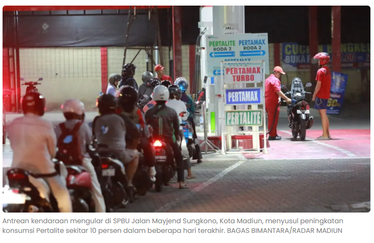 Konsumsi Pertalite di Kota Madiun Naik 10 Persen, SPBU Diminta Jaga Kuota