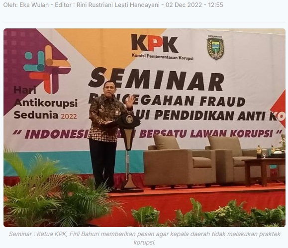 Cegah Korupsi, KPK Ingatkan Kepala Daerah Permudah Perizinan dan Investasi