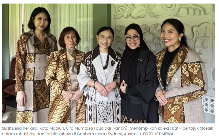 Ulfa Mumtaza Bawa Batik Madiun ke Australia, Koleksi Mozaik Diborong Pengunjung