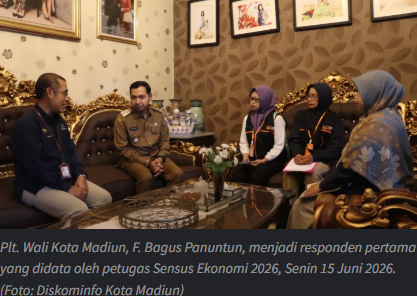 Pendataan Sensus Ekonomi 2026 Dimulai, Plt. Wali Kota Madiun Jadi Responden Pertama