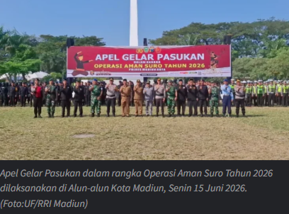 Apel Gelar Pasukan Operasi Aman Suro 2026 Digelar, Siagakan 983 Personel Gabungan