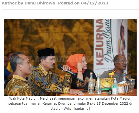 Wali Kota Madiun Siap Sukseskan Kejurnas Drumband 2022