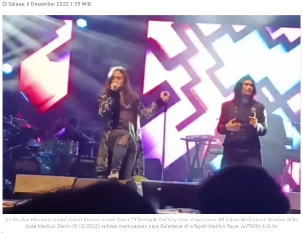 Konser Dewa 19 sukses puaskan Baladewa di Madiun