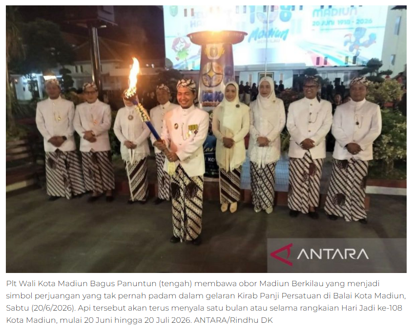 Pemkot Madiun hadirkan Kirab Panji Persatuan peringati hari jadi ke-108