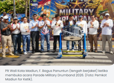 Tampil Memukau! Sembilan Peserta Parade Military Drumband Sukses Membius Masyarakat Kota Madiun