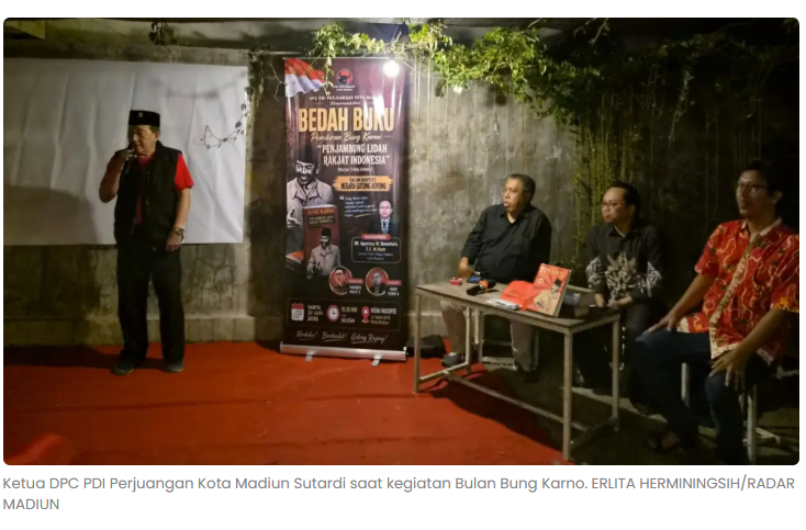 Kota Madiun Lewat Bedah Buku, PDIP Kota Madiun Ajak Kader Menghidupkan Semangat Trisakti Bung Karno