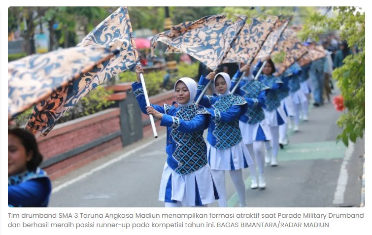 Parade Military Drumband Dongkrak Ekonomi, Pemkot Madiun Siapkan Event Lebih Besar Tahun Depan