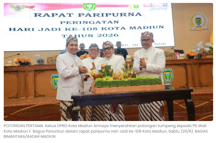 Hari Jadi ke-108 Kota Madiun, DPRD dan Pemkot Fokus Tekan Kemiskinan serta Pengangguran