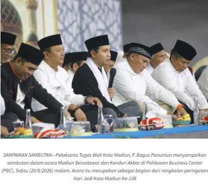 Plt Bagus Panuntun Ajak Warga Bersalawat Doakan Kota Madiun Maju Dan Mendunia