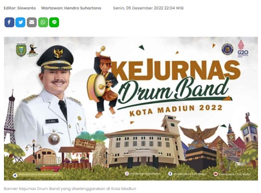 Kota Madiun Jadi Tuan Rumah Kejurnas Drumband
