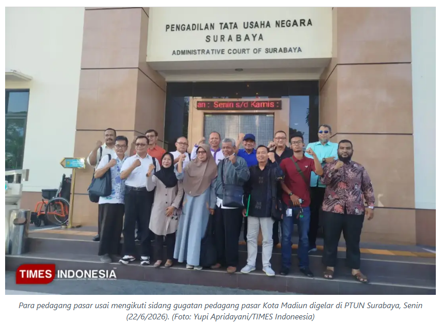 Pedagang Pasar Madiun Tak Menerima SK Cabut SIP, Lima Saksi Bersaksi di Sidang PTUN
