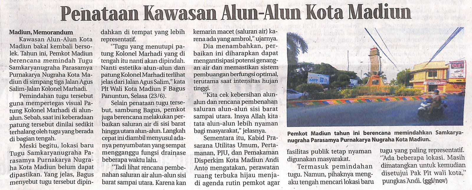 Penataan Kawasan Alun-Alun Kota Madiun