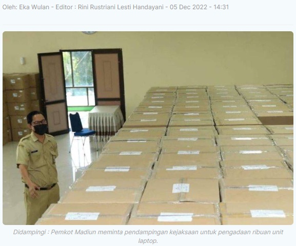 Pemkot Madiun Libatkan Kejaksaan Dampingi Pengadaan Ribuan Laptop