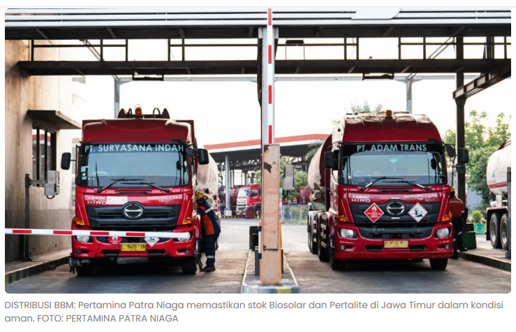 Pertamina Pastikan Stok BBM Subsidi Aman, Tambah Pasokan untuk Urai Antrean SPBU di Jatim