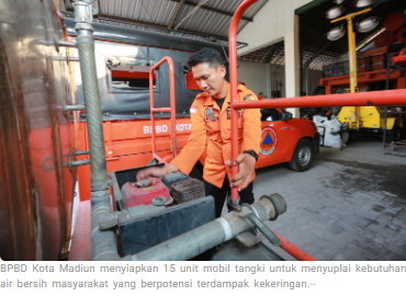 Antisipasi El Nino, Pemkot Madiun Percepat Pembentukan Destana dan Siagakan 15 Mobil Tangki Air