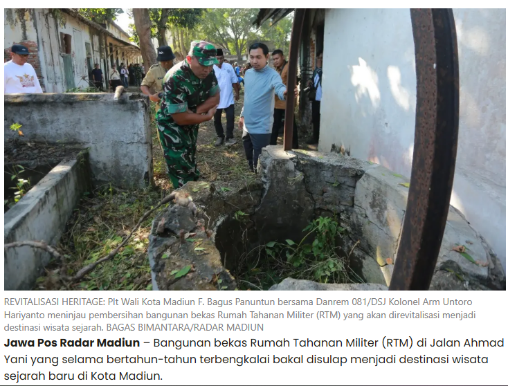 Pemkot Madiun Revitalisasi Rumah Tahanan Militer Jadi Destinasi Heritage