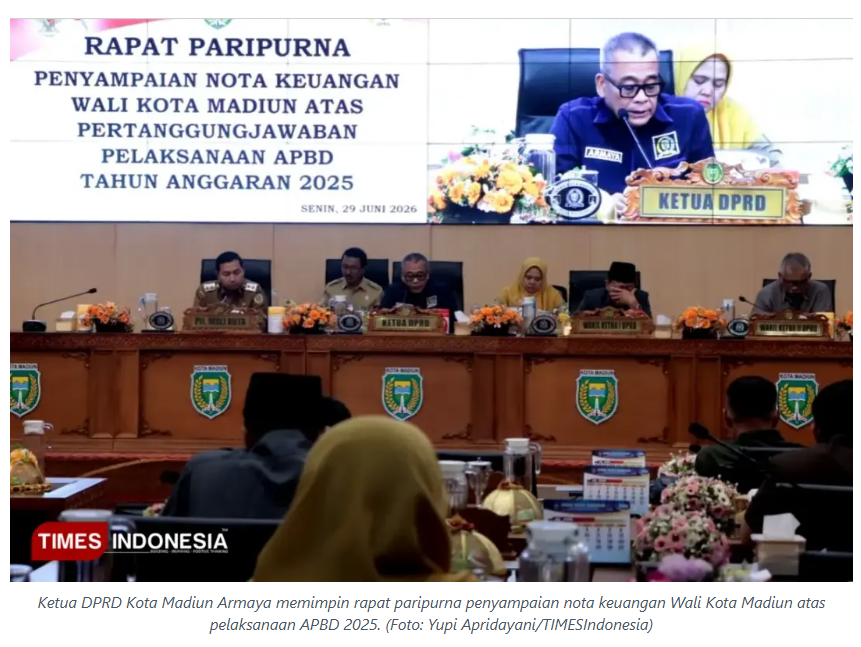 Silpa APBD 2025 Rp 154 Miliar, Kinerja Pemkot Madiun Bakal Dievaluasi Banggar DPRD Kota Madiun