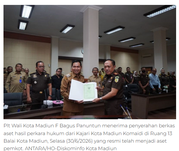 Pemkot Madiun resmi terima fasum perumahan Puri Asri Lestari jadi aset