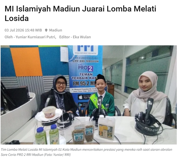 MI Islamiyah Madiun Juarai Lomba Melati Losida