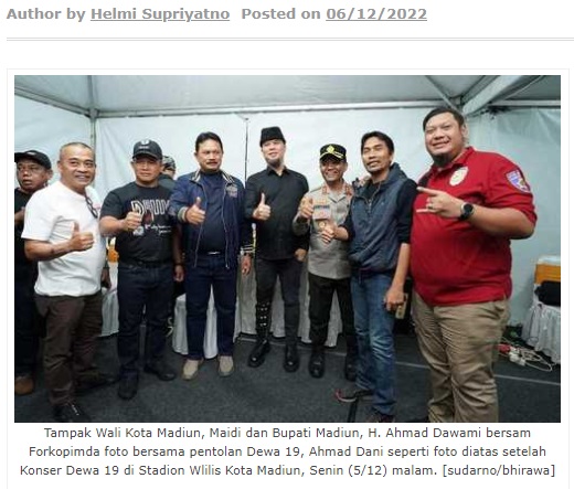 Konser Dewa 19 Berlangsung Sukses, Wali Kota Madiun Apresiasi Semua Pihak