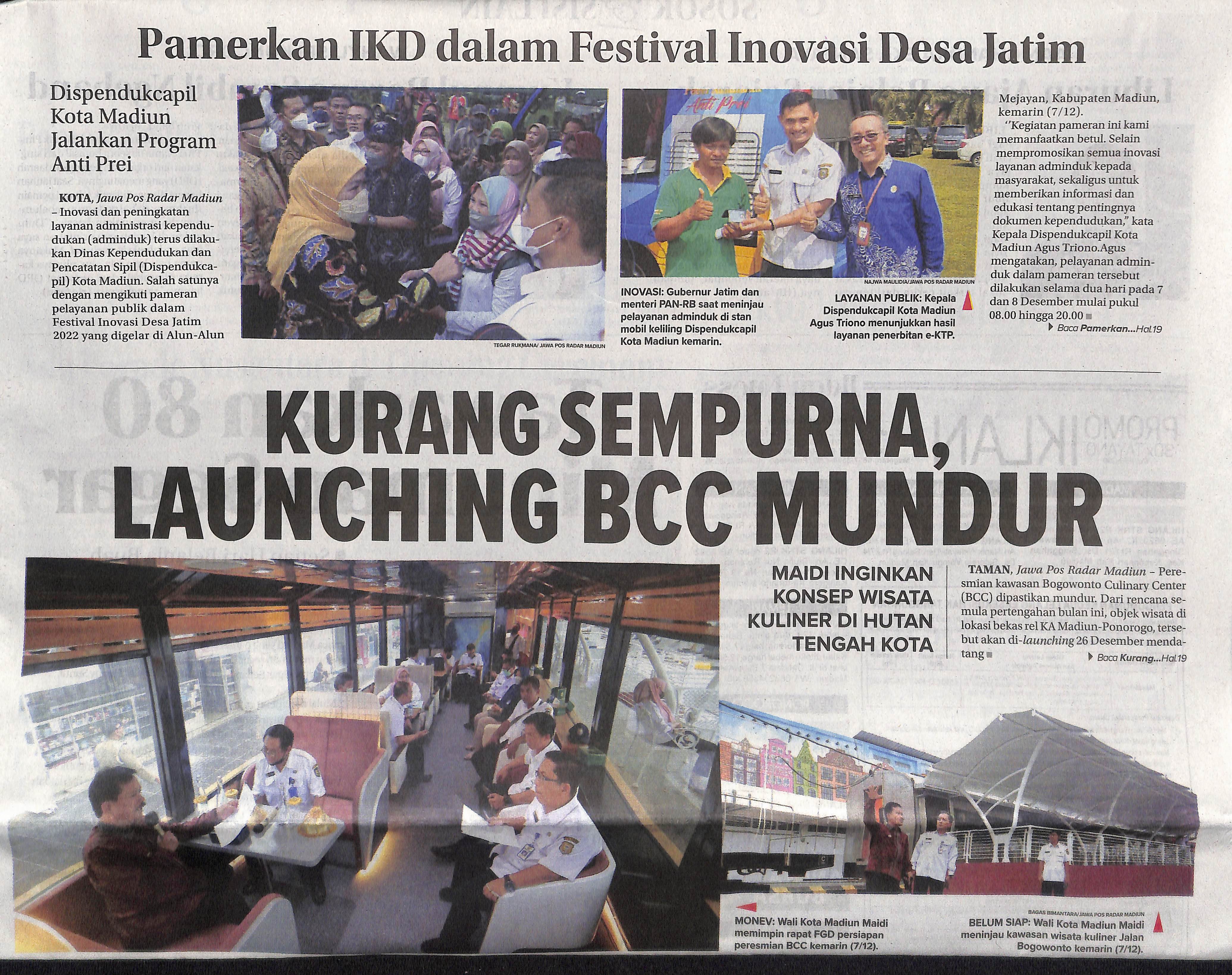 Pamerkan IKD Dalam Festival Inovasi Desa Jatim, Dispendukcapil Kota Madiun Jalankan Program Anti Prei