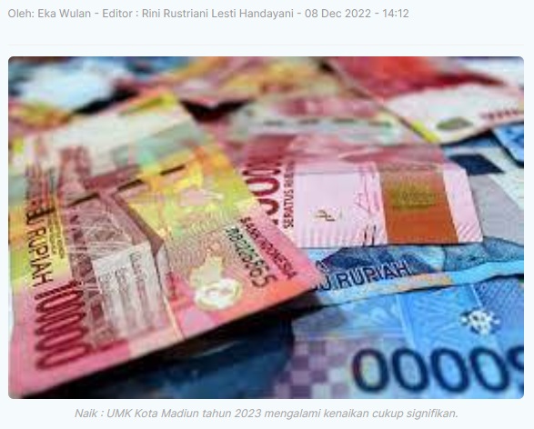 UMK Kota Madiun Tahun 2023 Tertinggi se Madiun Raya