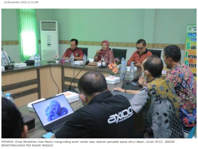 Enam Vendor Tertarik PrograEnam Vendor Tertarik Program Pengadaan Laptop di Kota Madiunm Pengadaan Laptop di Kota Madiun
