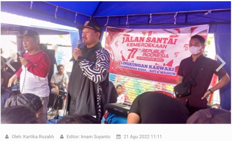Walikota Madiun Hadiri Jalan Sehat Bersama Warga Kaswari
