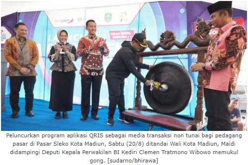 Launching QRIS di Pasar Sleko, Wali Kota Madiun Harap Perputaran Transaksi Makin Cepat