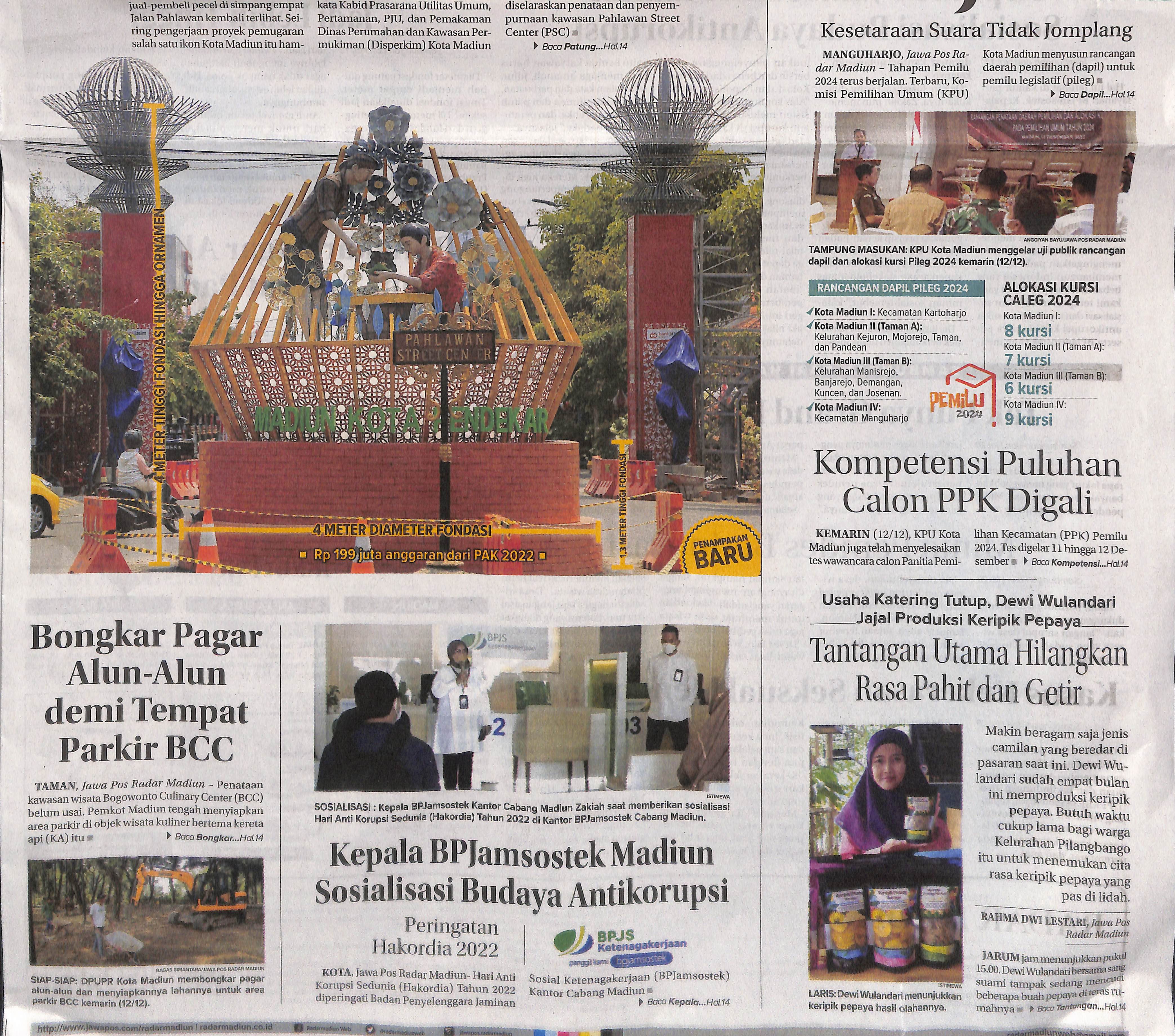 Kepala BPJasmsostek Madiun Sosialisasi Budaya Antikorupsi, Peringatan Hakordia 2022