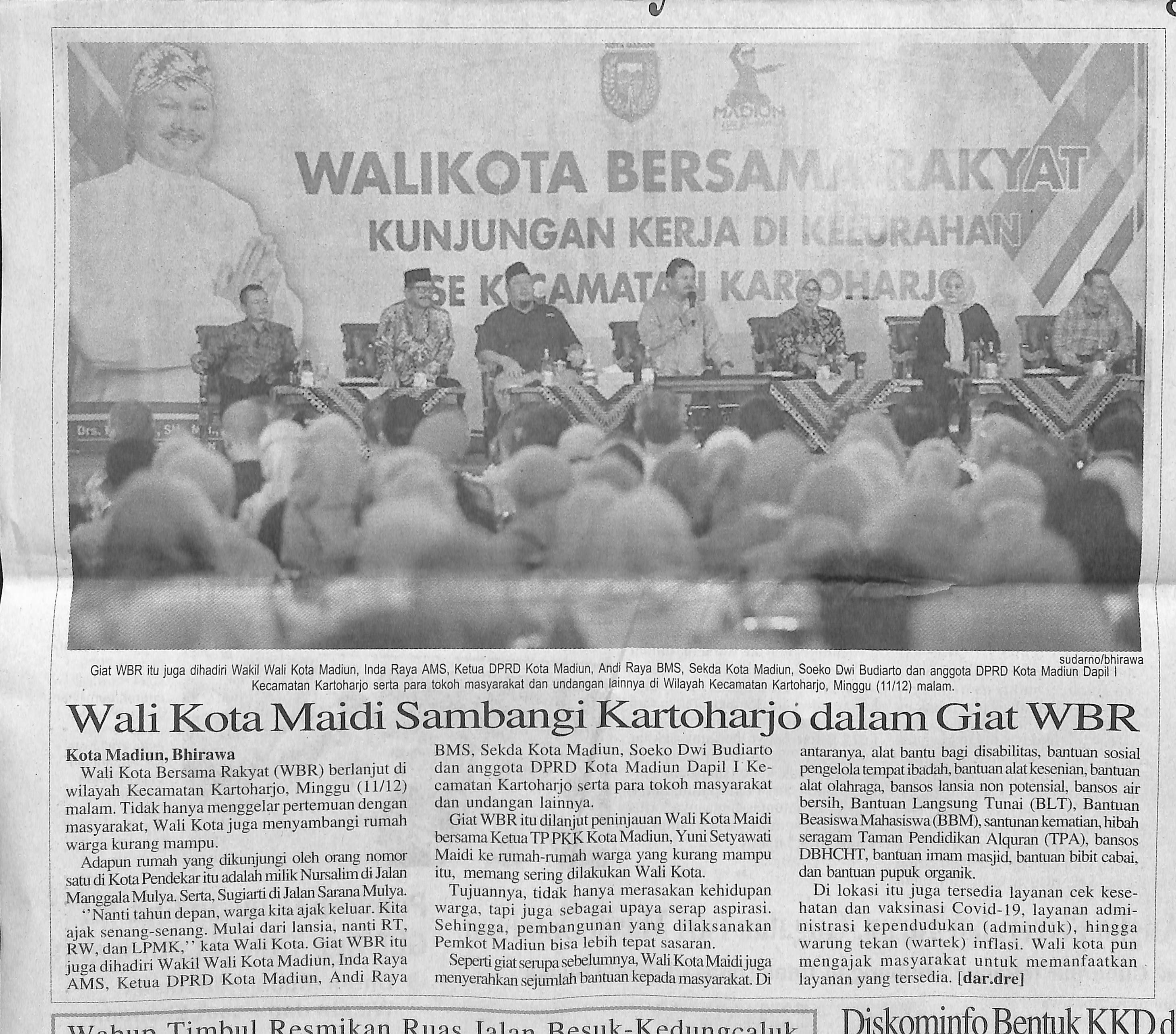 Walikota Maidi Sambangi Kartoharjo Dalam Giat WBR