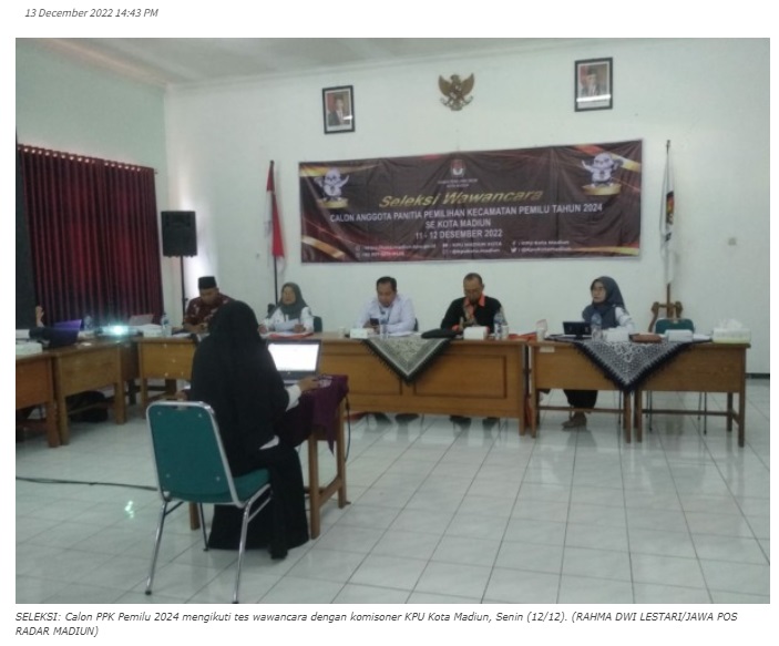 Kompetensi Puluhan Calon PPK di Kota Madiun Digali