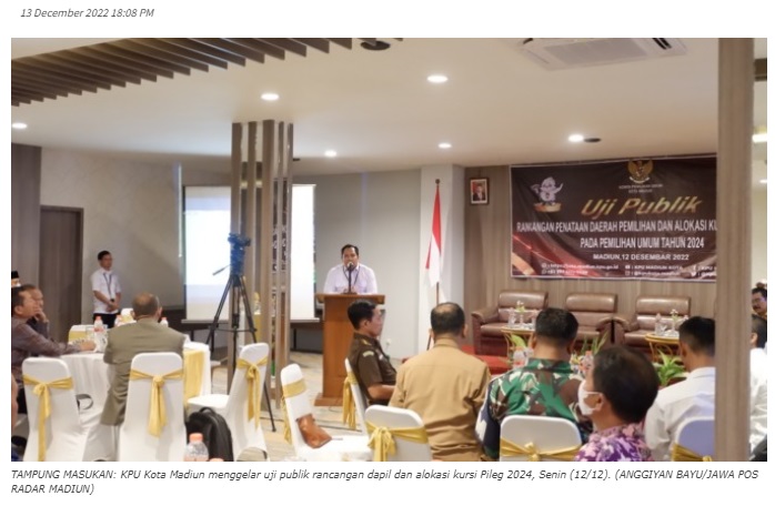 Kesetaraan Suara Tak Jomplang, Dapil Pemilu 2019 Kota Madiun Masih Layak