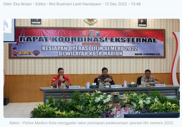 Operasi Lilin 2022, Polres Madiun Kota Siagakan Ratusan Personel Gabungan